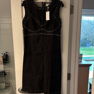 Area Elegant Black Denim Dress